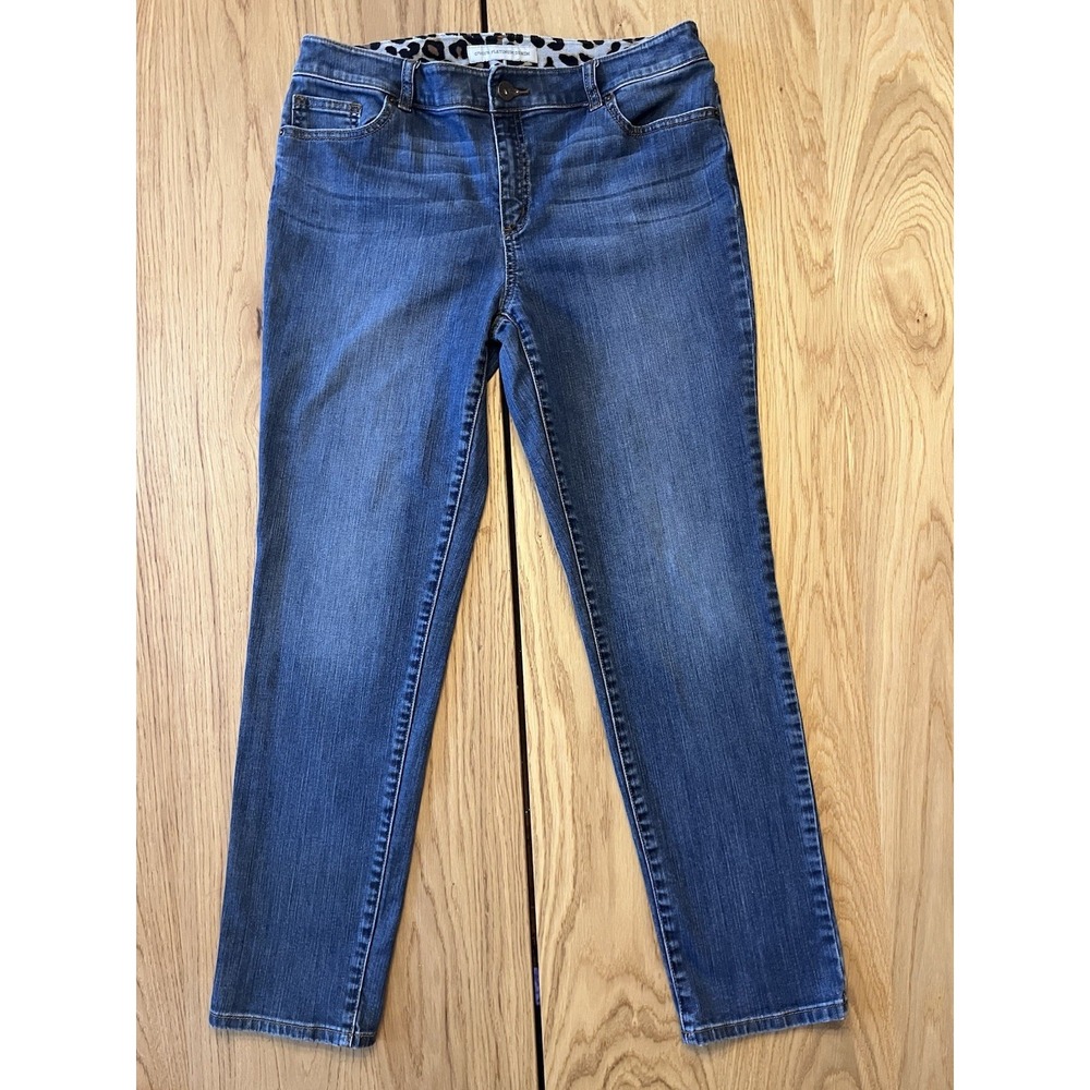 Chicos platinum denim jeans 1.5 US size 10 Slim Ultimate Fit - Picture 2 of 9